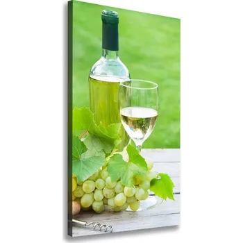 Obraz Vertikální Foto obraz na plátně Hrozny a víno
