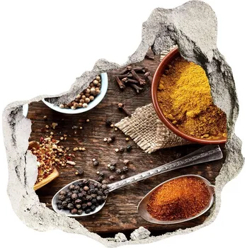 Fototapeta Nálepka 3D díra beton Mix koření