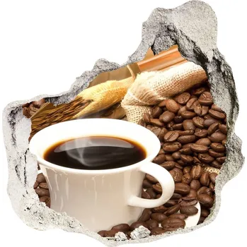 Fototapeta Nálepka 3D díra na zeď Šálek kávy