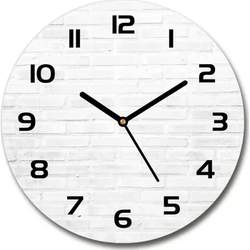 Hodiny Skleněné hodiny kulaté Zděná zeď