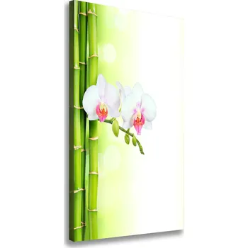 Obraz Vertikální Foto obraz na plátně Orchidej a bambus