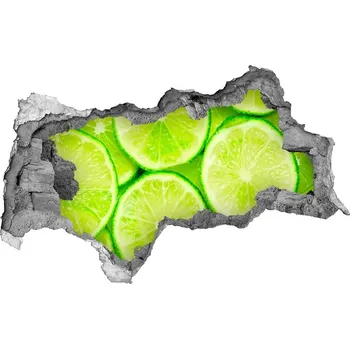 Fototapeta Nálepka 3D díra beton Limetky