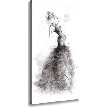 Obraz Vertikální Foto obraz na plátně Ilustrace módy