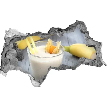 Fototapeta Nálepka 3D díra na zeď Bananový koktejl