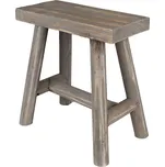 Hnědý antik dřevěný stolek na květiny - 38*18*38 cm