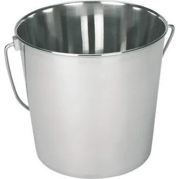 napáječka pro hospodářská zvířata Kbelík nerezový s madlem 8,5 l