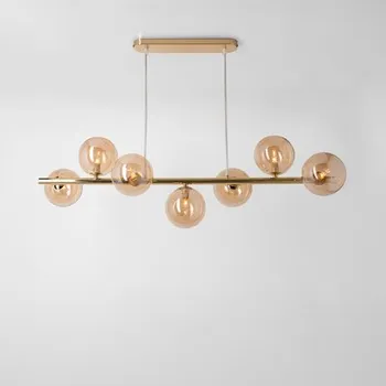 Zlaté závěsné svítidlo koule ESTERA VII