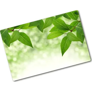 Kuchyňské prkénko Deska na krájení skleněná Zelené listí