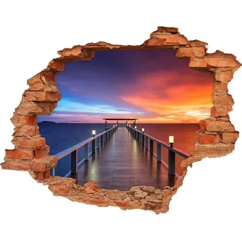 Fototapeta Nálepka fototapeta 3D výhled Dřevěný most