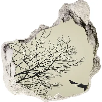 Fototapeta Díra 3D fototapeta na stěnu Vrány na stromě