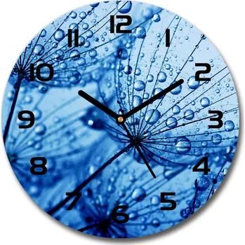 Hodiny Skleněné hodiny kulaté Semena pampelišky