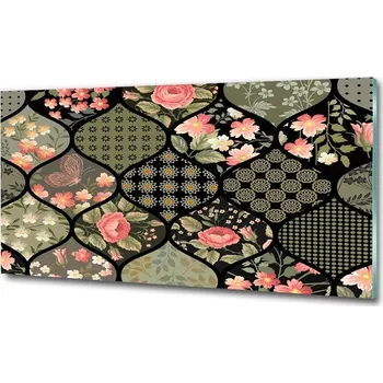 Obraz Foto obraz sklo tvrzené Květinový vzor