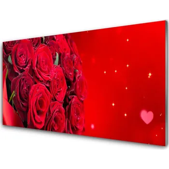 Obraz Obraz na skle Růže Květiny Rostlina 120x60 cm 4 Přívěsky