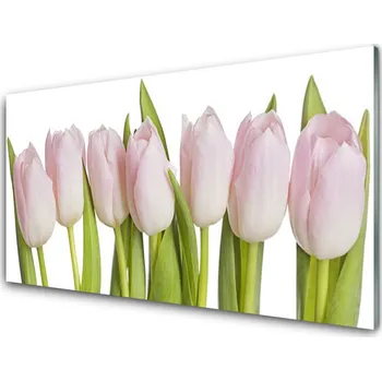 Obraz Obraz na skle Tulipány Květiny Rostlina 120x60 cm 4 Přívěsky