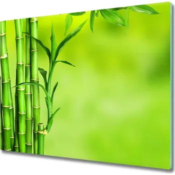 Kuchyňské prkénko Skleněná krájecí deska bambus 60x52 cm