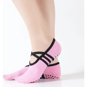 Sportago Asana Ballerina ponožky na jógu s protiskluzovými body - růžová