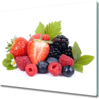 Kuchyňské prkénko Skleněná krájecí deska Lesní plody 60x52 cm