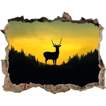 Fototapeta Díra 3D fototapeta na stěnu nálepka Jelen