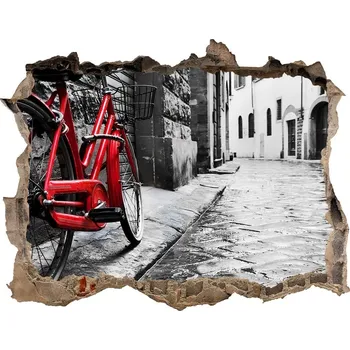 Fototapeta Díra 3D foto tapeta nálepka Červené kolo