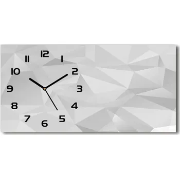 Hodiny Skleněné hodiny na stěnu Abstrakce trojúhelníky