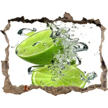 Fototapeta Nálepka díra na zeď beton Limetka pod vodou