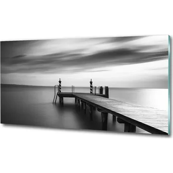 Obraz Foto obraz skleněný horizontální Molo nad jezerem