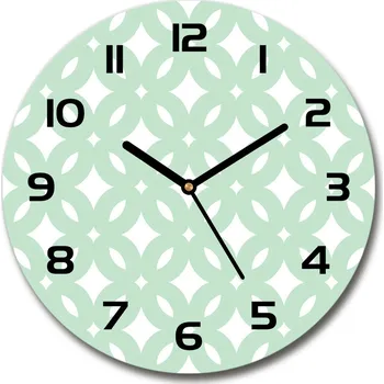 Hodiny Skleněné hodiny na stěnu Geometrické pozadí