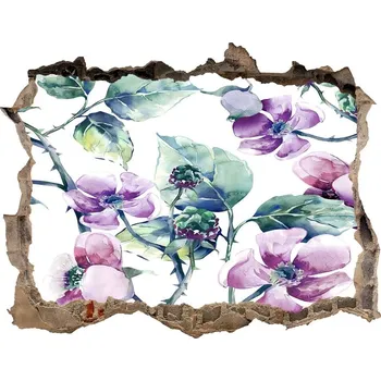 Fototapeta Nálepka 3D díra na zeď Květy ostružiny