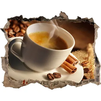 Fototapeta Nálepka 3D díra Káva v šálku