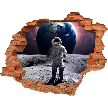 Fototapeta Foto fotografie díra na zeď Astronaut