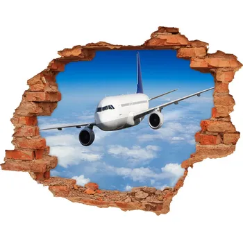 Fototapeta Foto fotografie díra na zeď Letadlo ve vzduchu