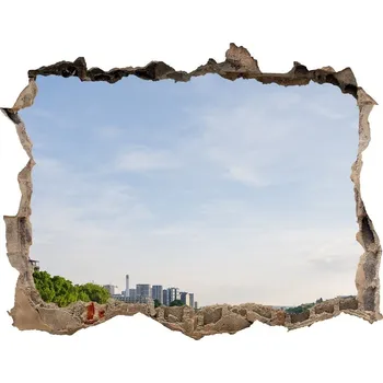 Fototapeta Fototapeta díra na zeď 3D Eiffelova věž Paříž