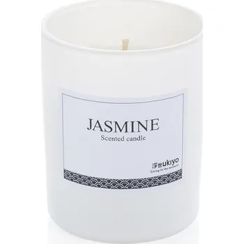 Svíčka Vonná svíčka ve skle, S, Ukiyo, bílá