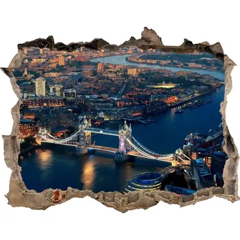 Fototapeta Fototapeta díra na zeď 3D Londýn z ptačího pohledu