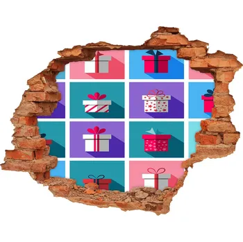 Fototapeta Fototapeta díra na zeď 3D Dárky