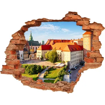 Fototapeta Fototapeta díra na zeď 3D Krakov Polsko