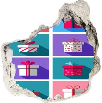 Fototapeta Fototapeta díra na zeď 3D Dárky