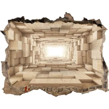 Fototapeta Díra 3D fototapeta nálepka Dřevěný tunel