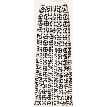 Dámské kalhoty Mrs & Hugs Dámské Háčkované Kalhoty, bílá / černá, 42