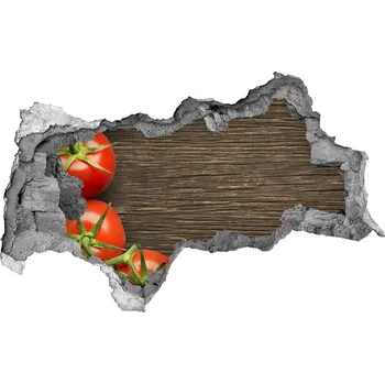 Fototapeta Nálepka 3D díra Rajčata na keři