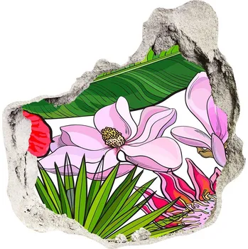 Fototapeta Nálepka 3D díra samolepící Hawajské květiny