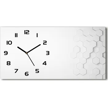 Hodiny Skleněné hodiny na stěnu Šestiúhelníky pozadí