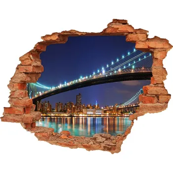 Fototapeta Fototapeta díra na zeď 3D Manhattan New York
