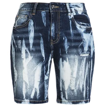 Dámské kraťasy Kraťasy Rock z Rock Rebel by EMP - Šortky se silným opraným efektem - Ženy - modrá