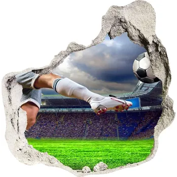 Fototapeta Fototapeta díra na zeď Fotbalista na hřišti