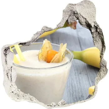 Fototapeta Nálepka 3D díra na zeď Bananový koktejl