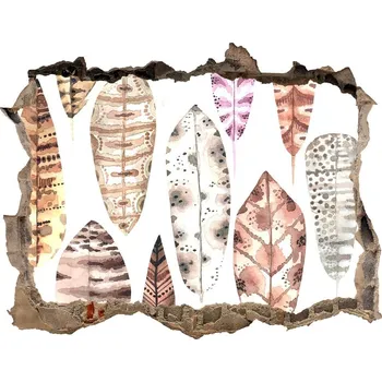 Fototapeta Fototapeta díra na zeď Barevné pírka