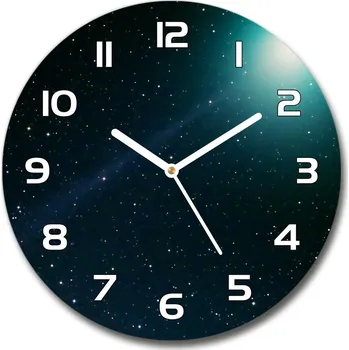 Hodiny Skleněné hodiny kulaté Vesmír