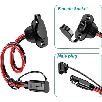 SAE kabel se zásuvkou pro montáž na panel