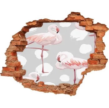 Fototapeta Díra 3D fototapeta nálepka Plameňáci